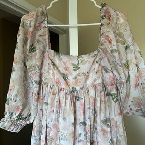 Floral Puff Sleeve Dress